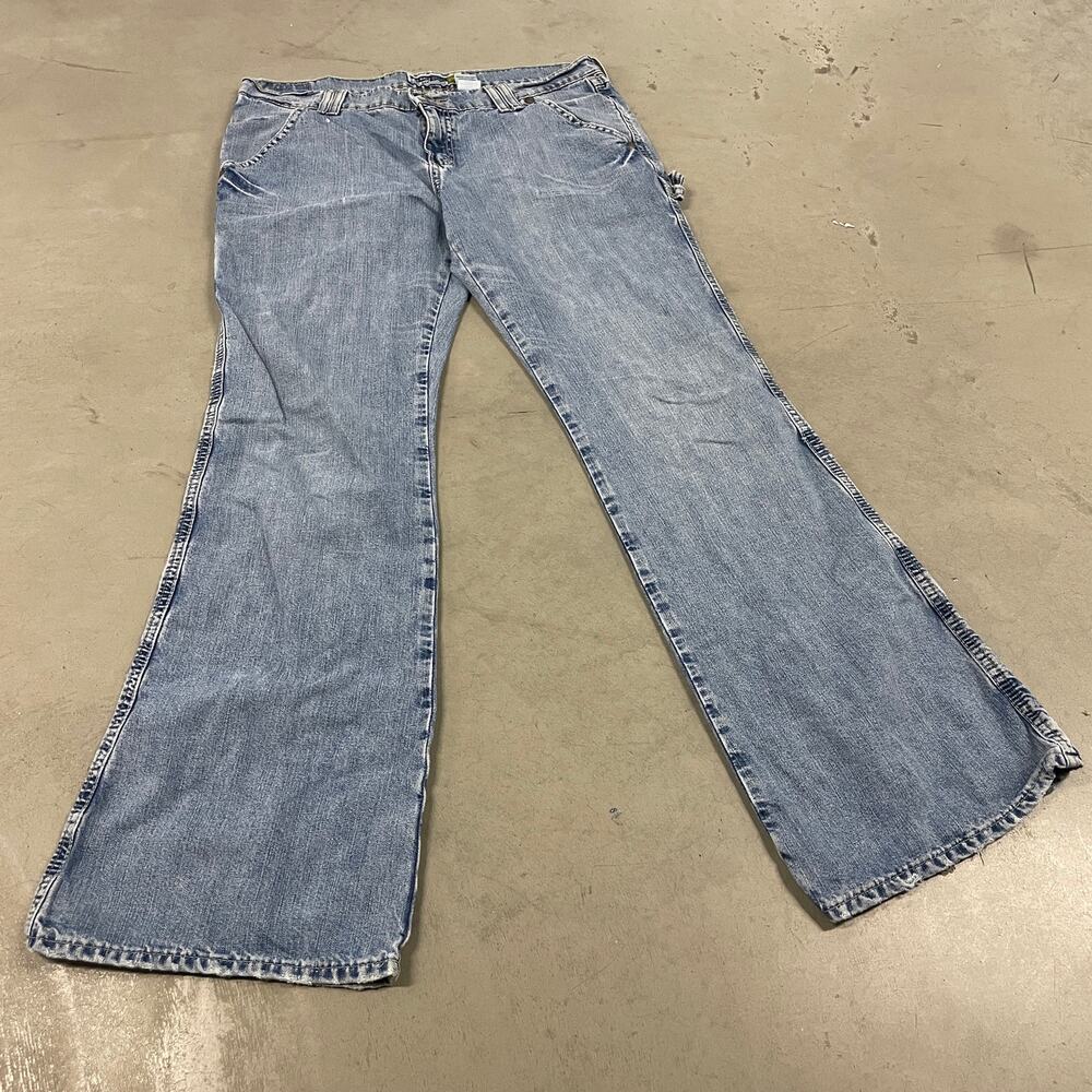 y2k old navy cargo low rise bootcut jeans 34x31